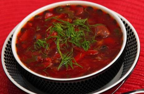 Борщ с фасолью