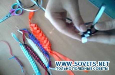Как плести фенечки из ленточек