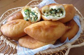 Пирожки с рисом и яйцом
