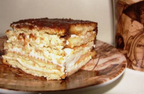 Торт из печенья без выпечки