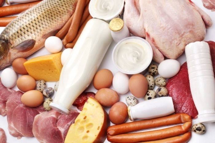 Основные продукты белкового режима питания