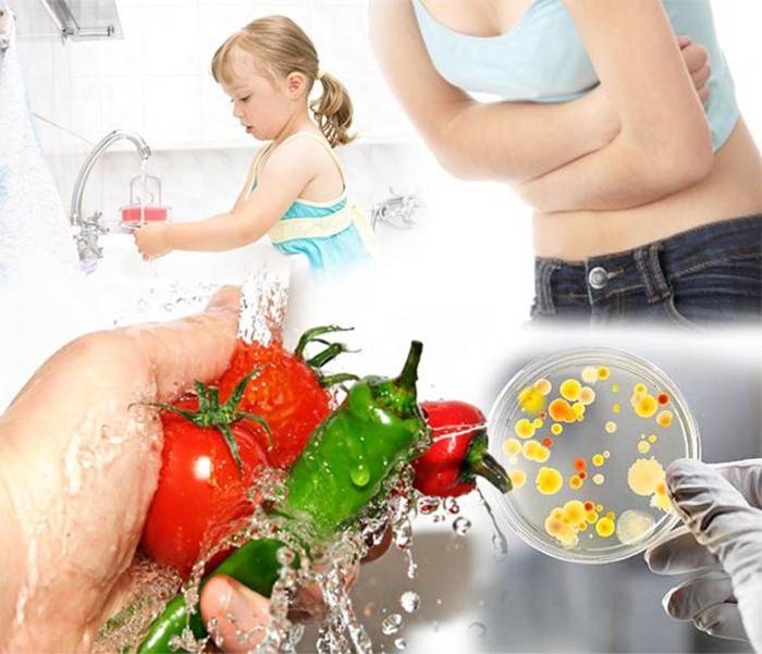 Мытье посуды для избежания заражения через пищу