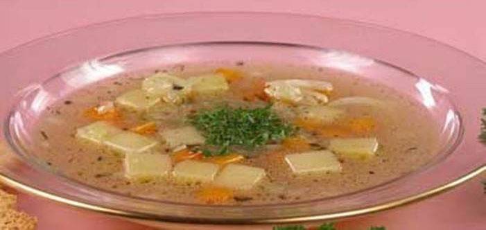 Картофельный суп при диете №5