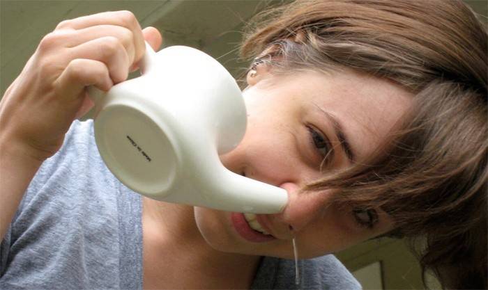 Промывание носа для лечения синусита