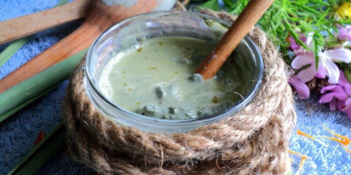 Маска для из голубой глины для удаления подкожного жира