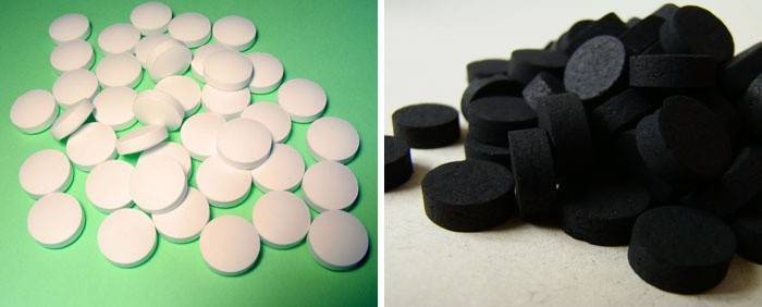 Сравнение медицинских препаратов: белого и черного угля