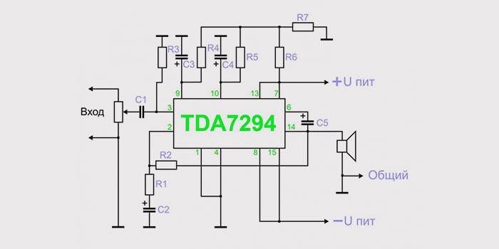 Схема для сабвуфера на микросхеме TDA 7294 5=Усилитель для сабвуфера схема авто