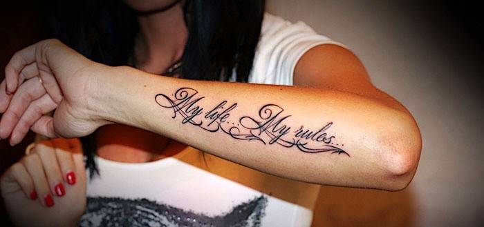 Надпись для татуировки про жизнь