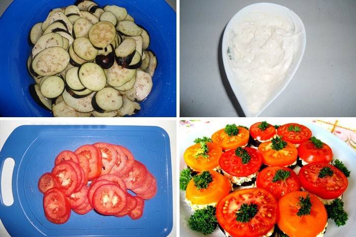 Классический рецепт баклажанов с помидорами