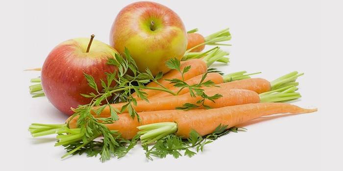 Морковь и яблоки для диеты