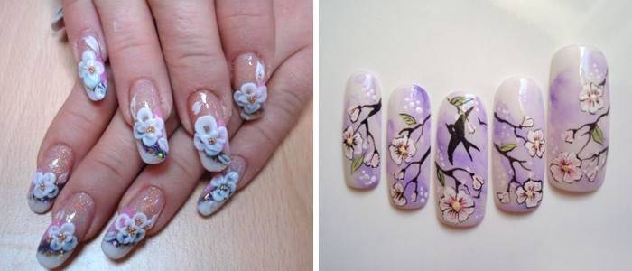 Рисунки на ногтях в японском стиле