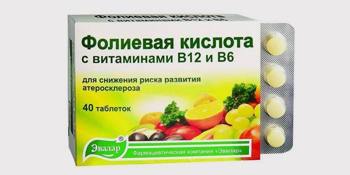 Фолиевая кислота с витаминами B12 и В6