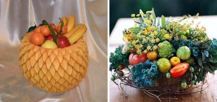 Поделки-композиции из овощей и фруктов