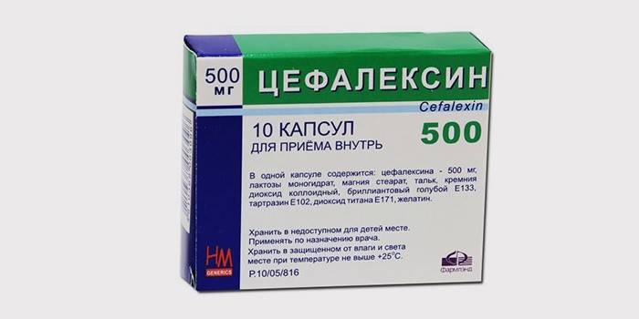 Антибиотик «Цефалексин» для лечения острого пиелонефрита