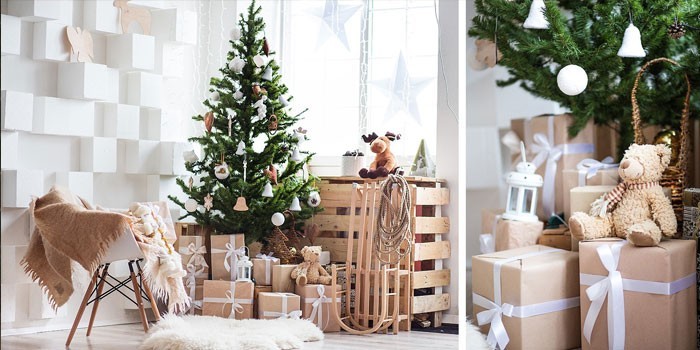 7 стильных вариантов украшения новогодней елки