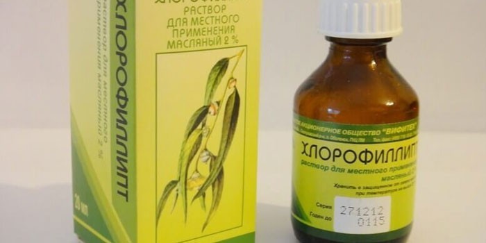 Масляный раствор Хлорофиллипт в упаковке