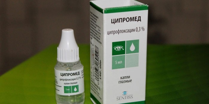 Глазные капли Ципромед