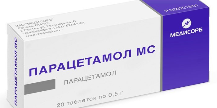 Таблетки Парацетамол в упаковке
