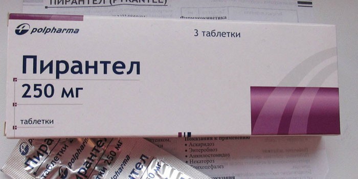Таблетки Пирантел в упаковке