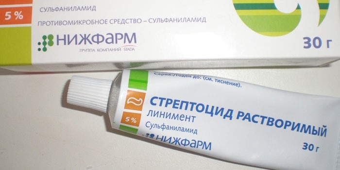 Мазь Стрептоцид в тубе