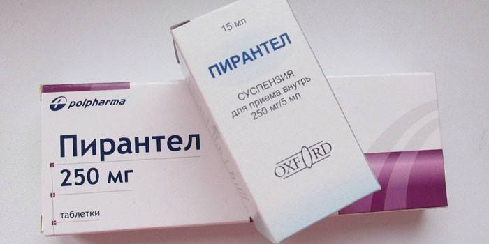 Препарат Пирантел в таблетках и суспензии