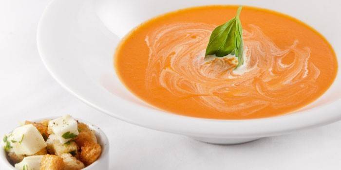 Овощной крем-суп на основе тыквы