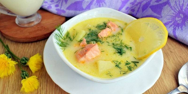Уха по-фински со сливками