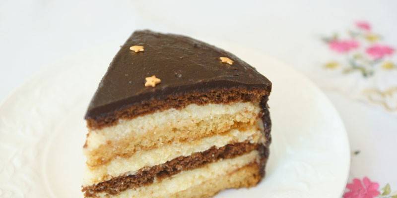 Торт Птичье молоко с манкой и лимоном
