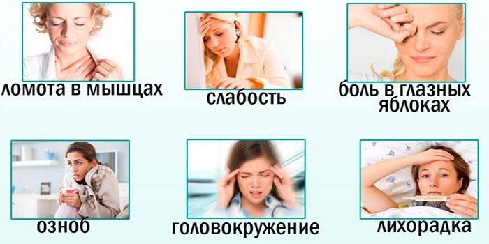 Вторичные симптомы интоксикации