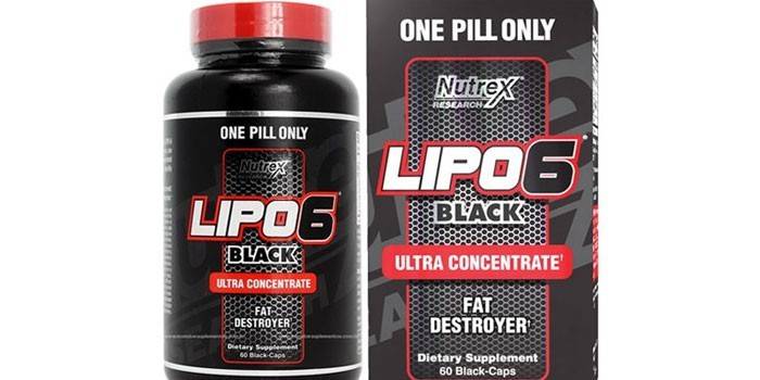 Таблетки  LIPO 6 BLACK от компании NUTREX