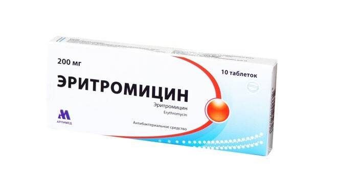Таблетки Эритромицин от прыщей