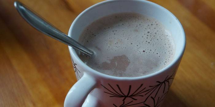 Чашка какао на молоке