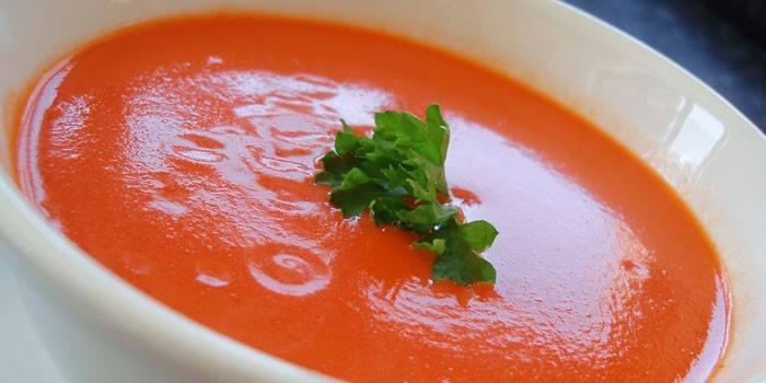 Крем-суп на основе томатной пасты