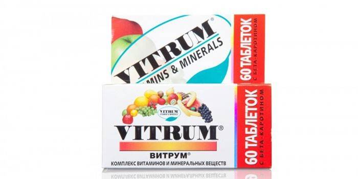 Витамины Витрум в упаковке