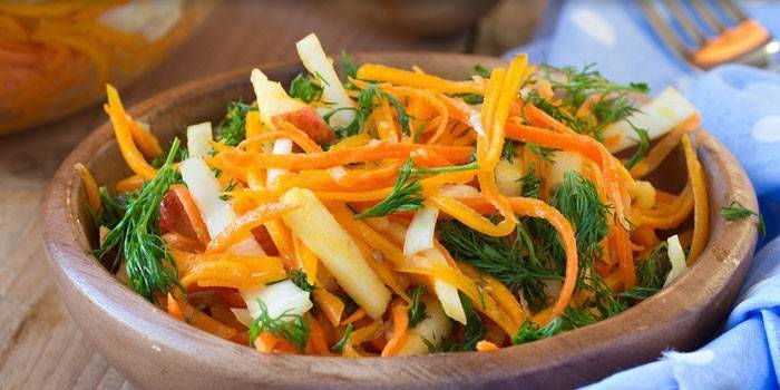 Морковно-тыквенный салат 