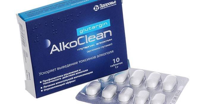 Таблетки Алкоклин в упаковке