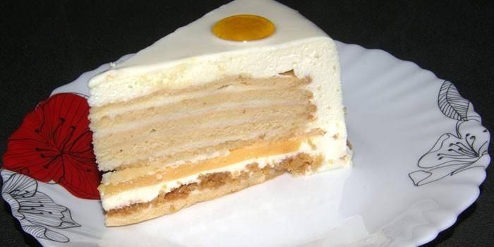 Торт со сметанным кремом с желатином