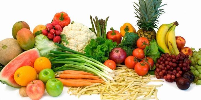 Овощи, зелень, бобовые и фрукты
