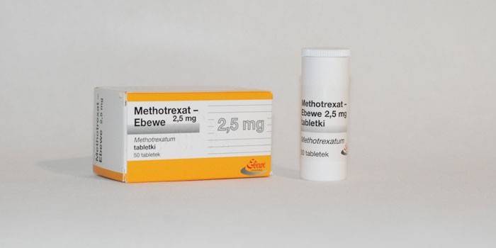 Упаковка таблеток Метотрексат