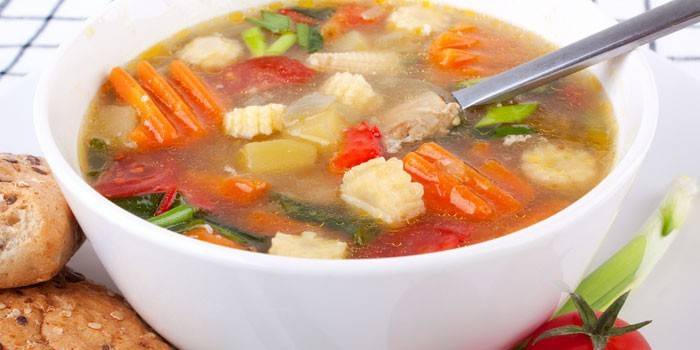 Овощной суп для похудения с сельдереем 