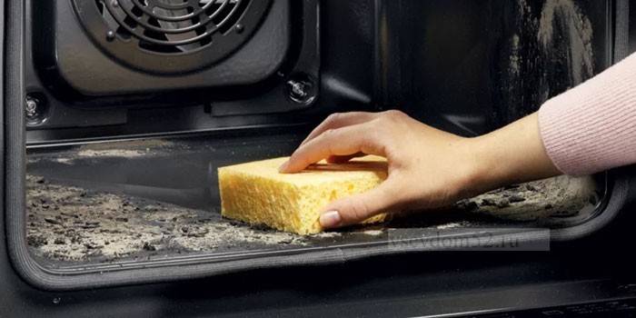 Чистка духовки уксусом