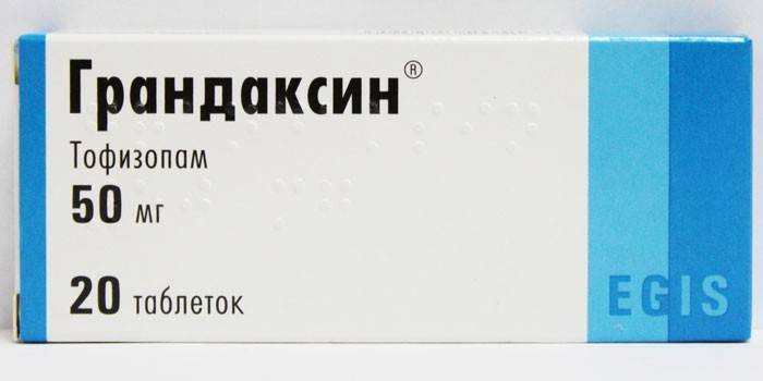Упаковка таблеток Грандаксина 