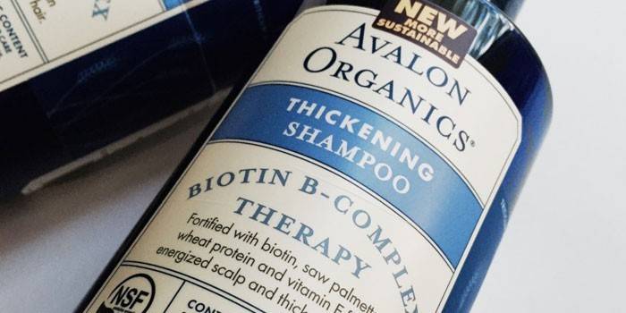 Шампунь с биотином для лечения волос от перхоти Avalon Organics