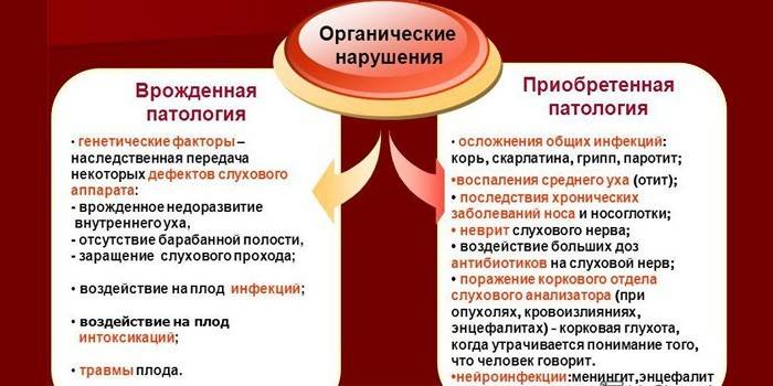 Органические нарушения - врожденные и приобретенные