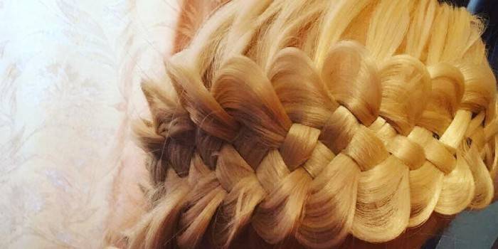 Косичка из 5 прядей