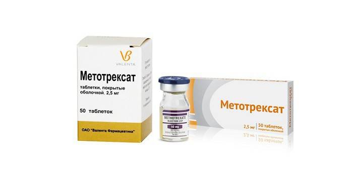 Упаковки препарата Метотрексат