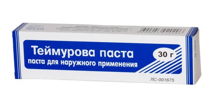 Упаковка препарата Теймурова паста в упаковке