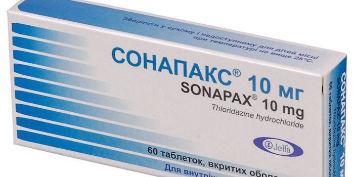 Упаковка таблеток Сонапакс
