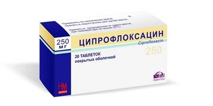 Таблетки Ципрофлоксацин в упаковке
