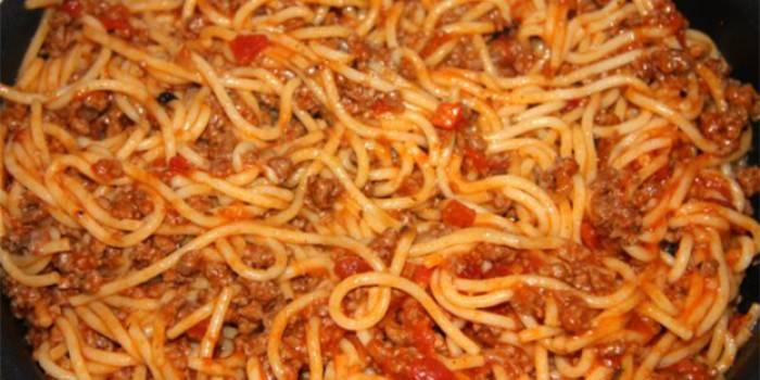 Спагетти с мясом
